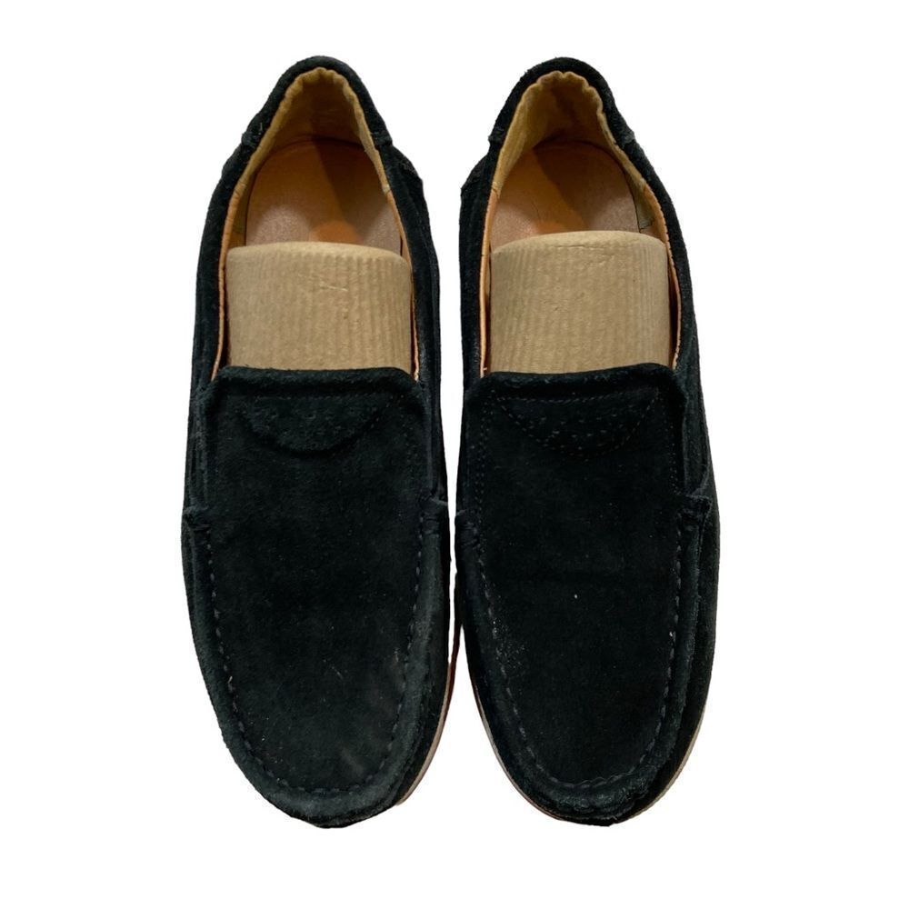 Ladies Suede Platform‎ Slip On Loafers Black Size 41